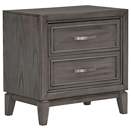 Transitional 2-Drawer Nightstand